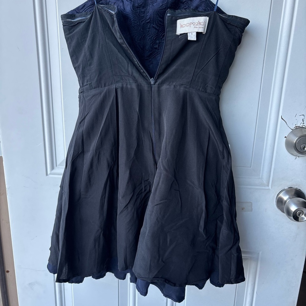 KEEPSAKE the Label Navy Strapless Textured Bustier Dress - Picture 5 of 10